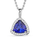 Rhapsody Weißer Diamant VS, Tansanit Anhänger 950 Platin ca. 4,41 ct.