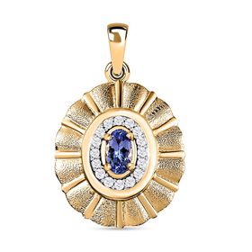 AA Tansanit und Zirkon Anhänger - 0,41 ct.