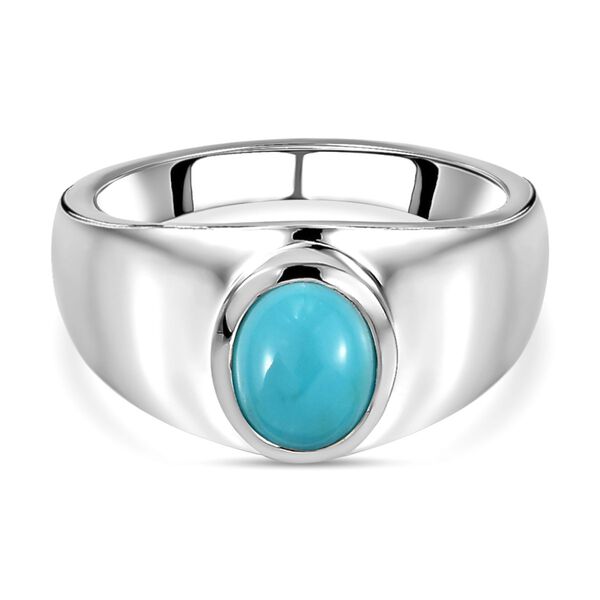 Amerikanischer, nat&uuml;rlicher Sleeping Beauty T&uuml;rkis-Ring, 925 Silber (Gr&ouml;&szlig;e 16.00) ca. 1.02 ct