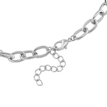 Rote Kristall Glieder-Halskette, 52 cm