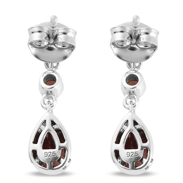 Mexikanische Kirschfeuer-Opal Ohrhänger in Silber image number 5