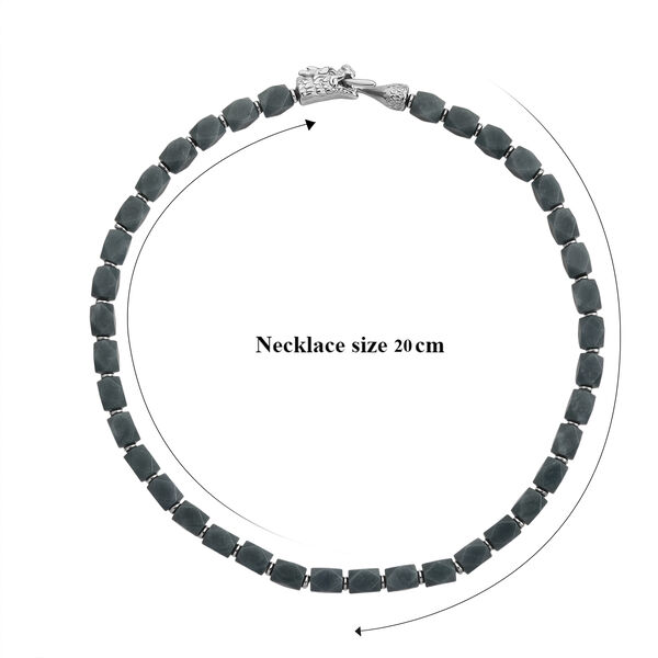 Jade Halskette ca. 50 cm 316L Edelstahl (10-15 Werktage Lieferzeit) ca. 400.00 ct image number 5