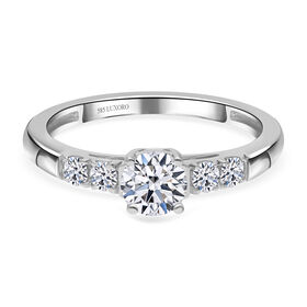 LUXORO IGI zertifizierter SI Labor Diamant Ring in 585 Weißgold- 1 ct.