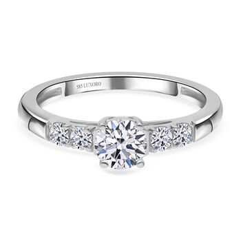 LUXORO IGI zertifizierter SI Labor Diamant Ring in 585 Wei&szlig;gold- 1 ct.