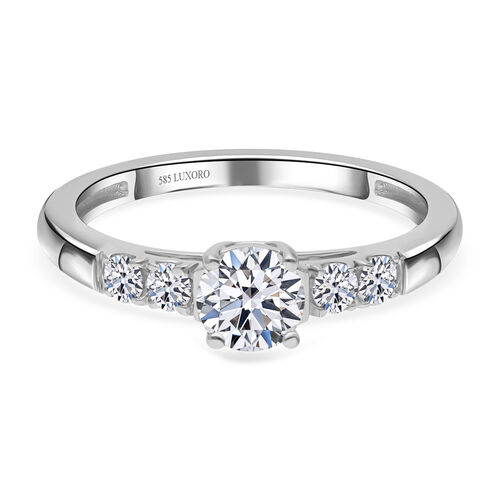 LUXORO IGI zertifizierter SI Labor Diamant Ring in 585 Weißgold- 1 ct. image number 0
