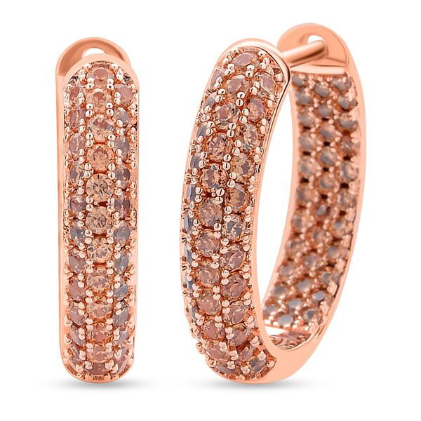 Champagner Zirkonia-Creolen - 3,67 ct. image number 0