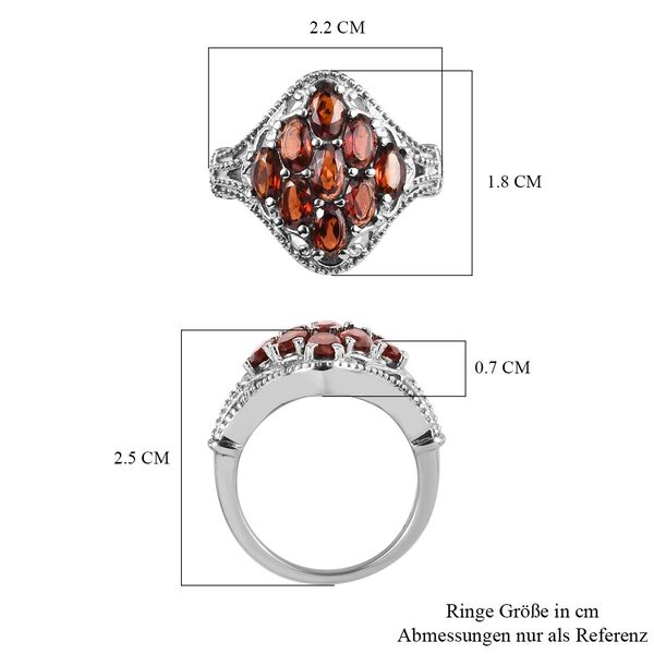 Nat&uuml;rlicher Mosambik Granat Ring, 316L Edelstahl (Gr&ouml;&szlig;e 18.00) ca. 2.56 ct image number 7