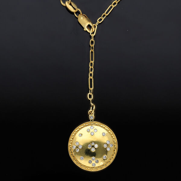 Verstellbare Diamant-Halskette in Silber image number 2