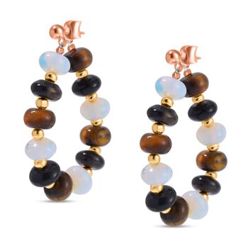 Mehrfarbige Edelstein-Ohrringe - 59 ct.