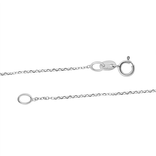 ILIANA - Italienische Facettierte Glieder-Kette, ca. 45 cm, 750 Weißgold image number 1