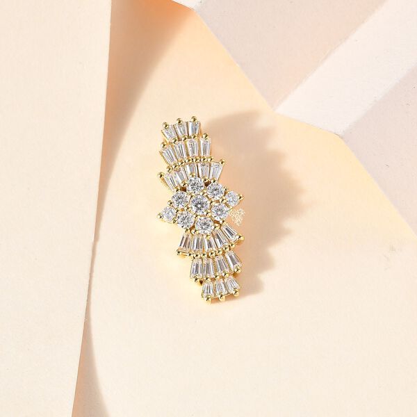 Moissanit Ballerina Anhänger, 925 Silber mit 750 Gelbgold Vermeil - 1,11 ct. image number 8