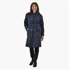 LA MAREY - Trench Coat mit Hüftgürtel, L, Marineblau