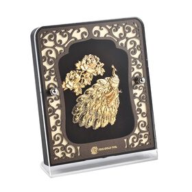 EXCLUSIVES ANGEBOT - 999 Gold Pfau Dekor