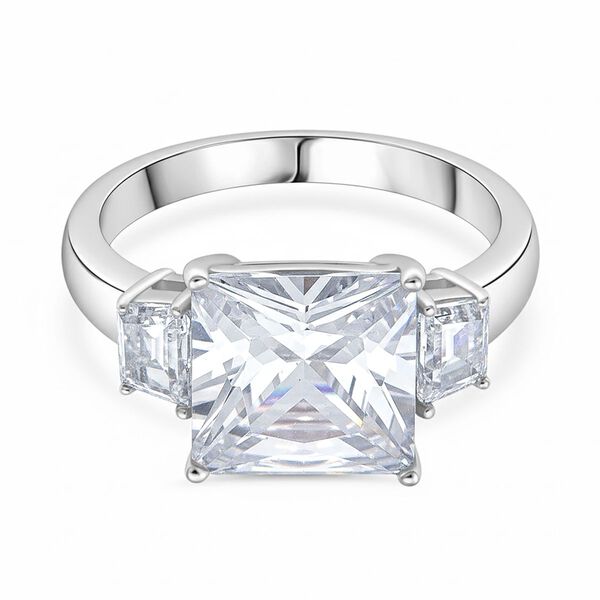Lustro Stella Weißer Zirkonia Trilogie Ring image number 0
