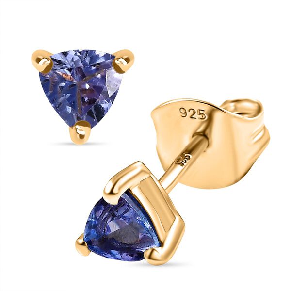 D'Joy Tansanit und Moissanit Schmuck, 925 Silber vergoldet - 1,15 ct. image number 9