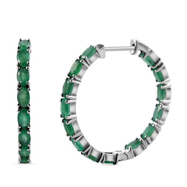 Kagem sambische Smaragd-Creolen - 6,05 ct.