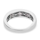 Rosa Turmalin und Zirkon Band Ring 925 Silber Platin-Überzug image number 5