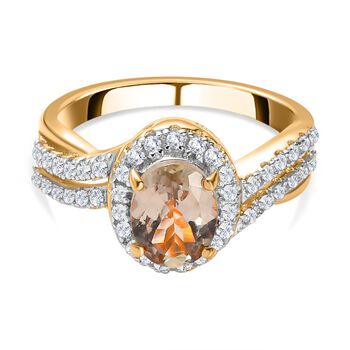 AAA Turkizit und Zirkon-Ring - 1,81 ct.