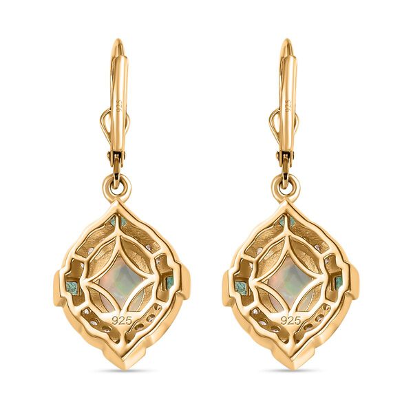 AA &auml;thiopische Welo Opal, Kagem sambische Smaragd und Zirkon-Ohrringe - 2,65 ct. image number 6