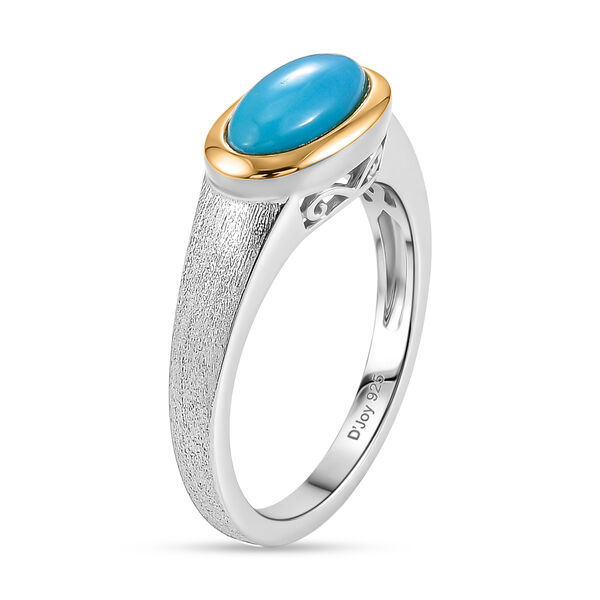 D'Joy AA Sleeping Beauty T&uuml;rkis Ring 925 Silber Rhodiniert (Gr&ouml;&szlig;e 17.00) ca. 1,11 ct image number 4