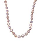 Lila Süßwasser Perle Halskette ca. 50 cm 925 Silber vergoldet
