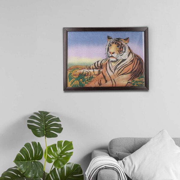 Handgefertigte Edelstein Tiger-Malerei image number 3