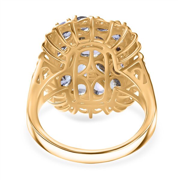 Tansanit Ring Nickelfreies Messing platiniert und vergoldet (Größe 20.00) ca. 2,91 ct image number 6