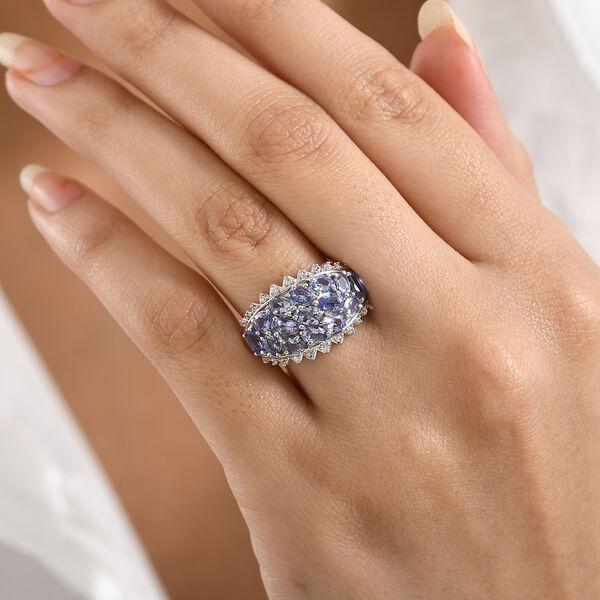 D'Joy Tansanit und Zirkon Ring und Anh&auml;nger mit 50cm Kette image number 9