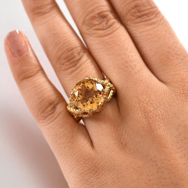 Citrin Ring Messing (Größe 18.00) ca. 10,47 ct image number 3