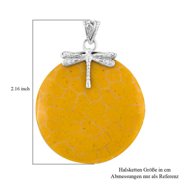 Royal Bali Kollektion - gelber Korallen-Anh&auml;nger, 925 Silber image number 6