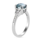 RHAPSODY AAAA Ratanakiri blauer Zirkon und Diamant-Ring, VS E-F, 950 Platin  ca. 3,65 ct image number 2