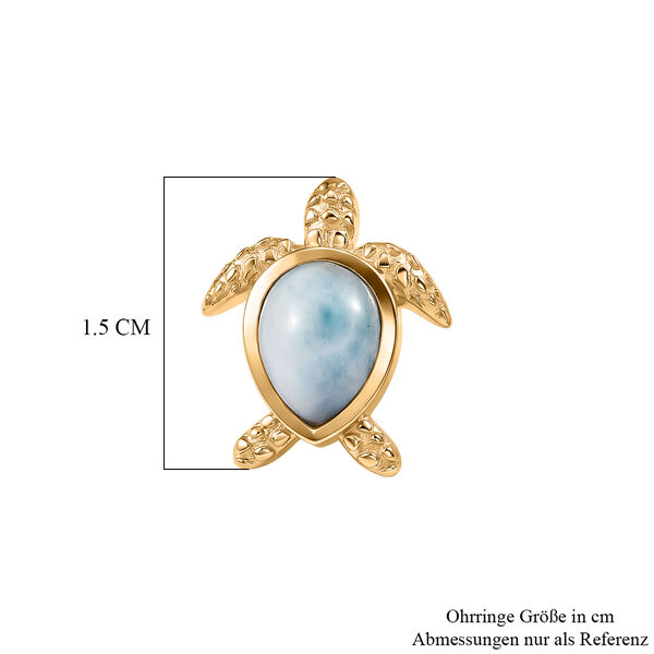 EVER TRUE AA Larimar Ohrringe Nickelfreies Messing ca. 2,77 ct. image number 4