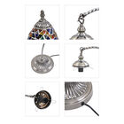 Handgefertigte, orientalische Mosaikglas-Tischlampe, Wassertropfen Form, Mehrfarbig image number 6