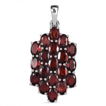 Roter Granat Anh&auml;nger, 925 Silber platiniert ca. 8.00 ct