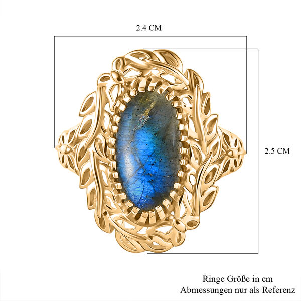 EVER TRUE AAA Labradorit Ring Nickelfreies Messing (Gr&ouml;&szlig;e 20.00) ca. 4,92 ct image number 7