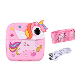 Kinder-Digitalkamera mit Sofortdruck-Funktion und Doppellinse, Größe 10x4,5x10 cm, Rosa