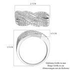 Diamant Cluster Ring 925 Silber Platin-Überzug image number 5