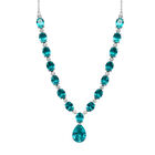 Capri-Blau Triplette Quarz-Collier, ca. 45 cm, 925 Silber platiniert ca. 38.95 ct