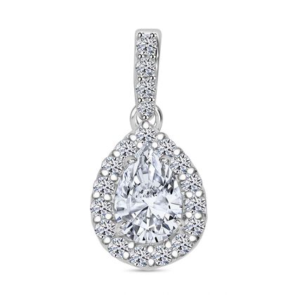 LUXURIANT DIAMOND -Lab Grown Diamant VS-EF SGL zertifiziert Anh&auml;nger 925 Silber platiniert ca. 1.00 ct