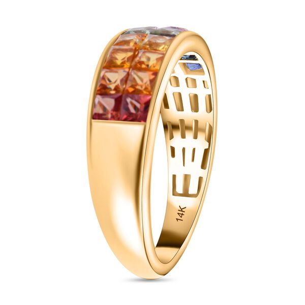 AAA Regenbogen Saphir Ring in 585 Gold - 2,38 ct. image number 4