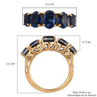Ceylon Farbe Quarz 5-Stein-Ring, 925 Silber vergoldet  ca. 4,05 ct image number 6
