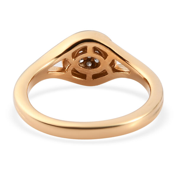 Diamant Ring 925 Silber vergoldet  ca. 0,10 ct image number 6