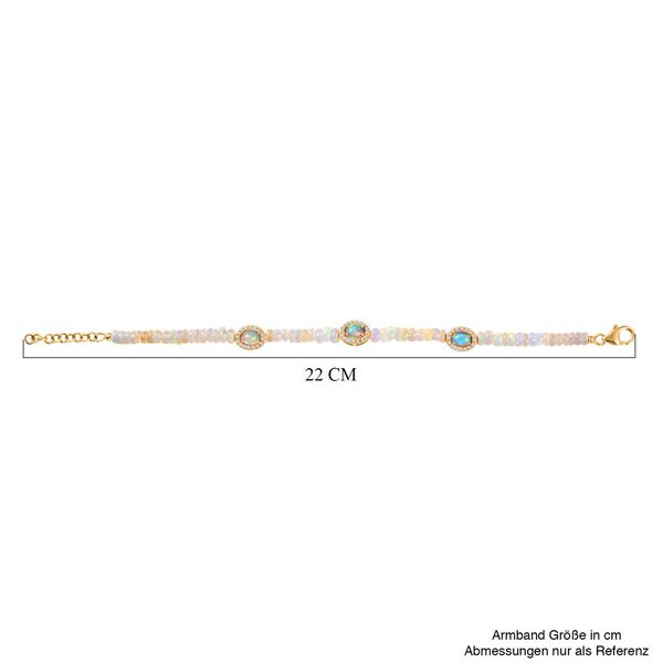 D'Joy AA Nat&uuml;rlicher, &auml;thiopischer Welo Opal Armband ca. 19 cm 925 Silber 750 Gelbgold Vermeil ca. 22.85 ct image number 5