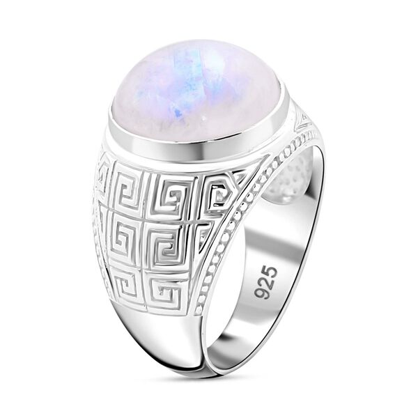 Royal Bali - Regenbogen Mondstein Ring, 925 Silber (Gr&ouml;&szlig;e 16.00) ca. 12.18 ct image number 3