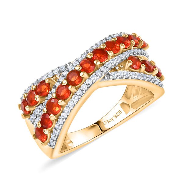 D'Joy AAA Blaze Feueropal und Zirkon Ring - 1,55 ct. image number 3