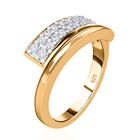 Diamant-Ring, 925 Silber Gelbgold Vermeil  ca. 0,33 ct image number 4