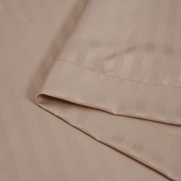 Bettwäsche-Set aus 80% Baumwolle mit Satin-Streifen, 135x200 cm und 80x80 cm, Beige image number 6
