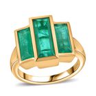 Smaragd Triplett Quarz Ring - 5,17 ct. image number 3