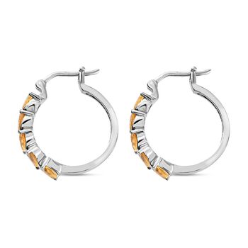 Citrin Creolen, 316L Edelstahl ca. 2.54 ct