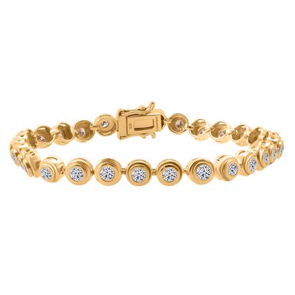 LUXURIANT DIAMOND - Lab Grown Diamant SI-GH Armband ca. 19 cm 925 Silber Vergoldet ca. 3.00 ct